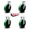 Service Caster 10 Inch Heavy Duty Green Poly on Cast Iron Wheel Caster Swivel 2 Rigid SCC, 2PK SCC-KP92S1030-PUR-GB-2-R-2 - alternate 1